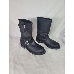 Ride Tecs Mens 1440 Black Leather Harness Biker Boots Engineer Moto Mens 12
